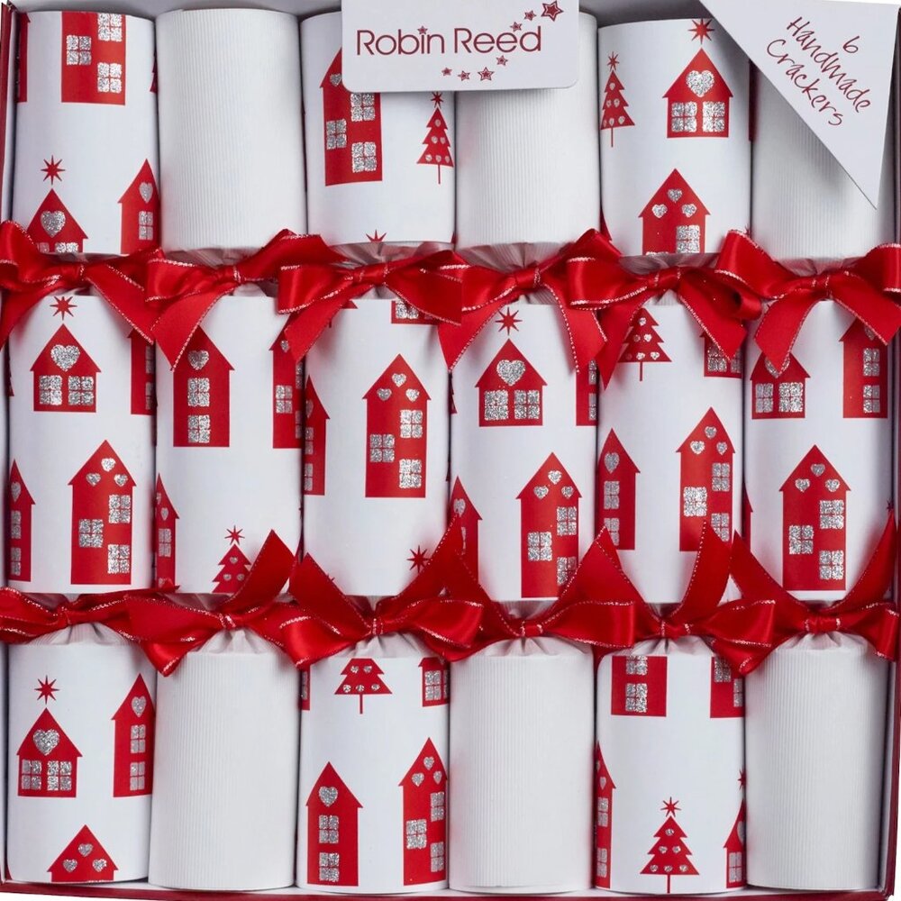 Robin Reed Sparkle Village Christmas Crackers 6pc 12" Party Favor 62321PICCADILY